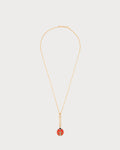 LOEWE Dangling Ladybug Necklace in Sterling Silver Enamel and Crystals(Gold)